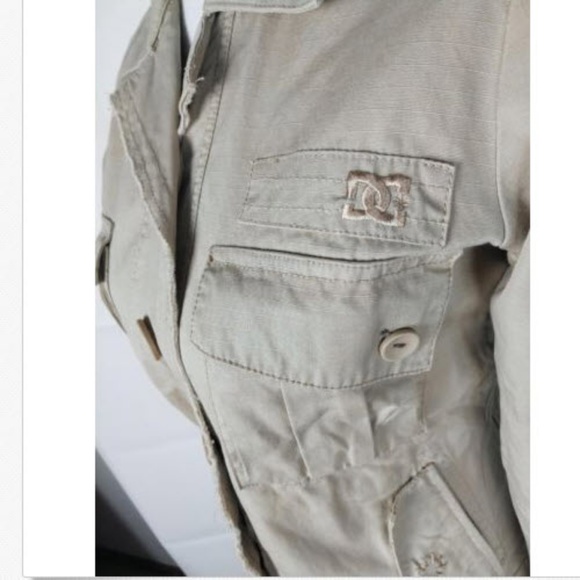 DC Jacket Sz S Beige Military Style Women's - Picture 2 of 8